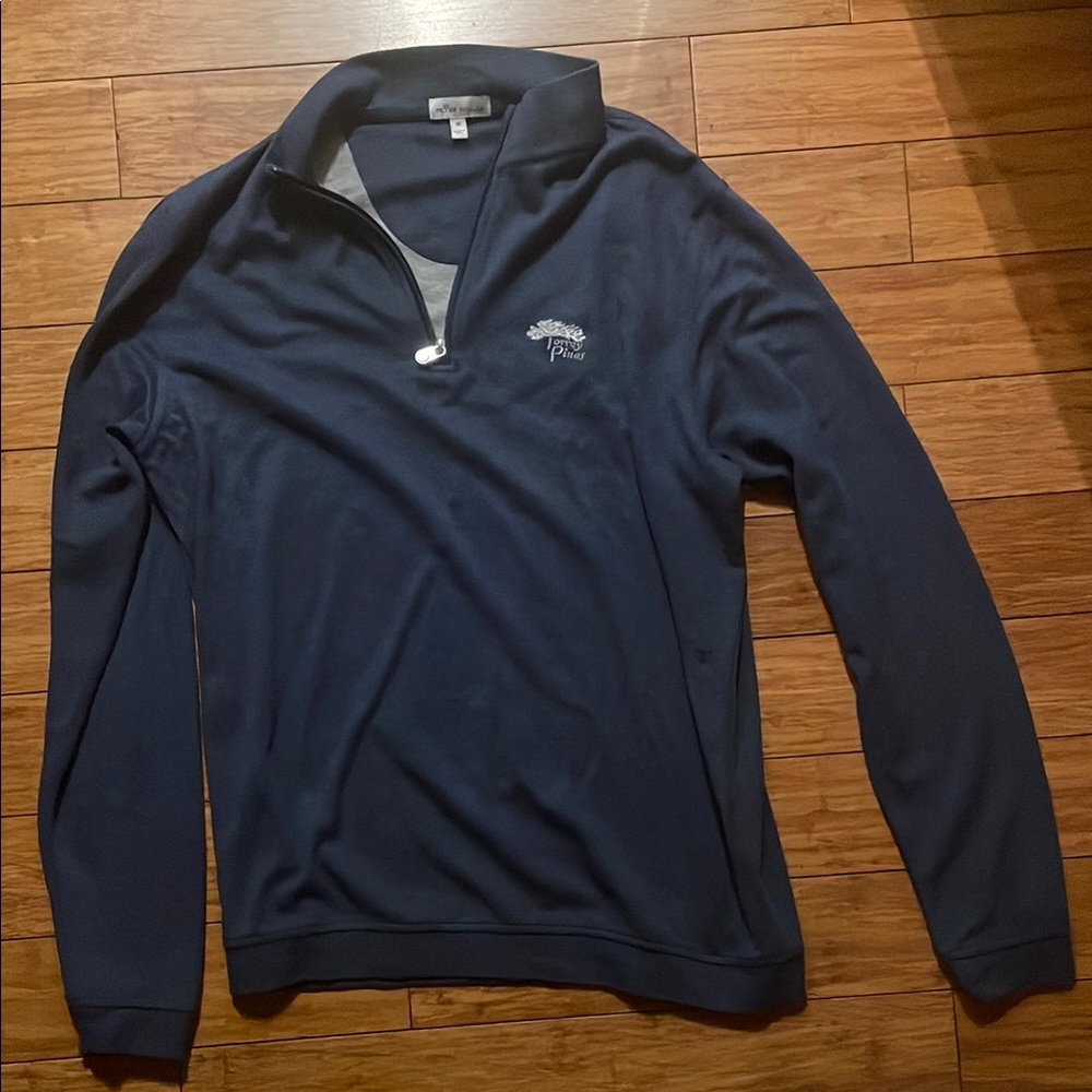 Peter Millar Blue Zip Up Sweater